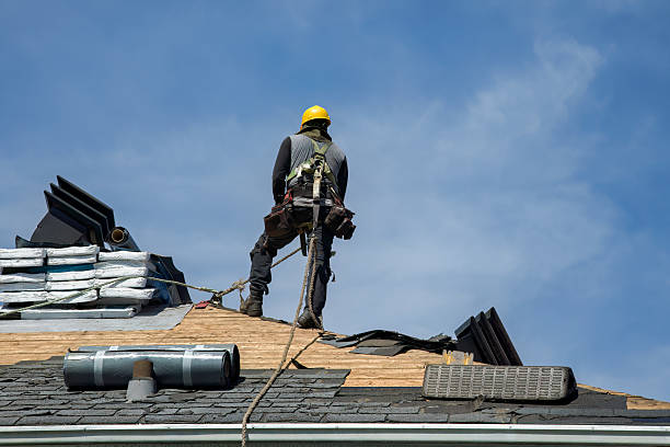 Professional Gutter Installation technician working in Hays, MT
